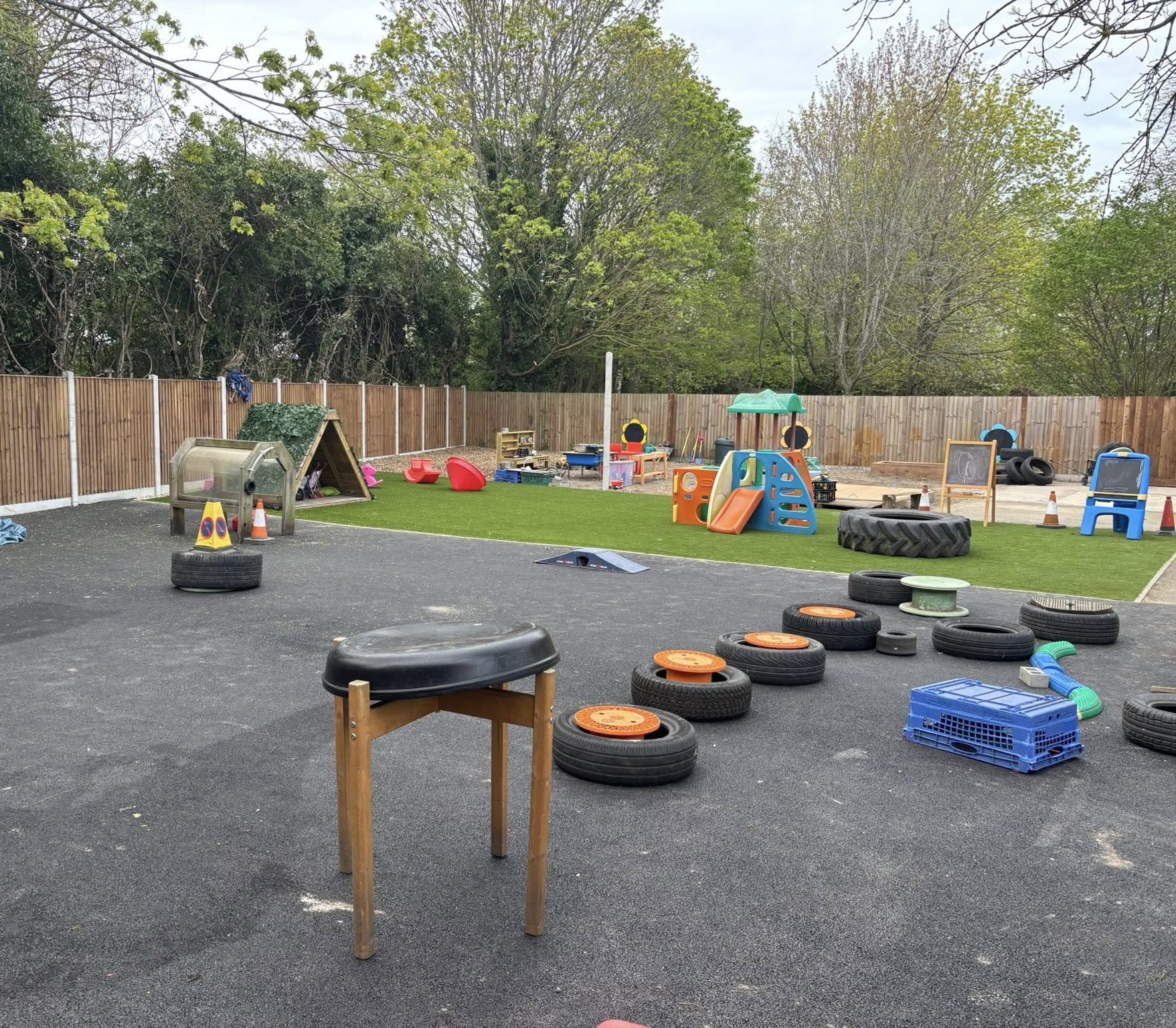 Pre-school outside area Pre-school outside area